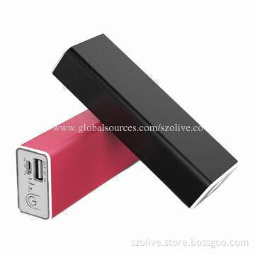 Aluminum Case Battery Power Banks with Hand Warmer, 5V 2,000mA Output